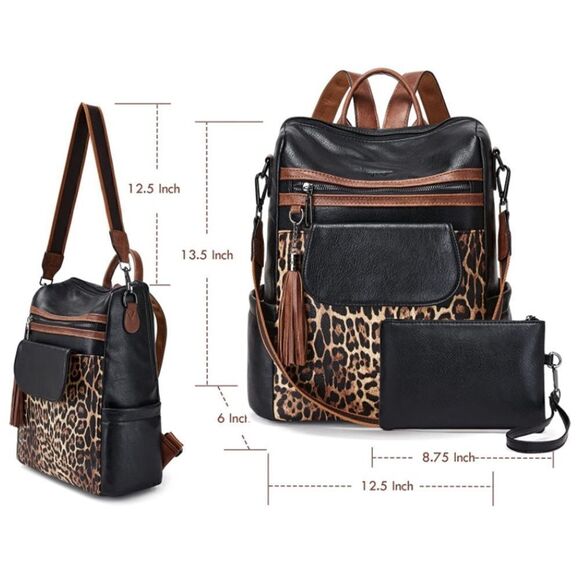 Leopard Print Backpack   - Picture 4 of 5